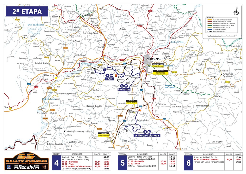 O 55 Rallye de Ourense percorrerá A Broa o vindeiro sábado 18 de xuño de 2022